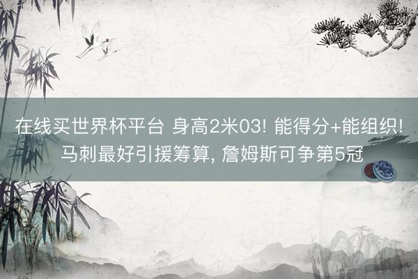 在线买世界杯平台 身高2米03! 能得分+能组织! 马刺最好引援筹算, 詹姆斯可争第5冠