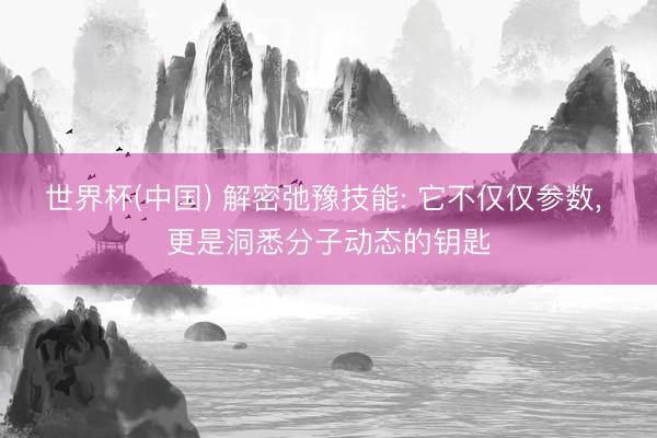 世界杯(中国) 解密弛豫技能: 它不仅仅参数， 更是洞悉分子动态的钥匙